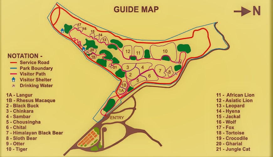 Guide map of biological park